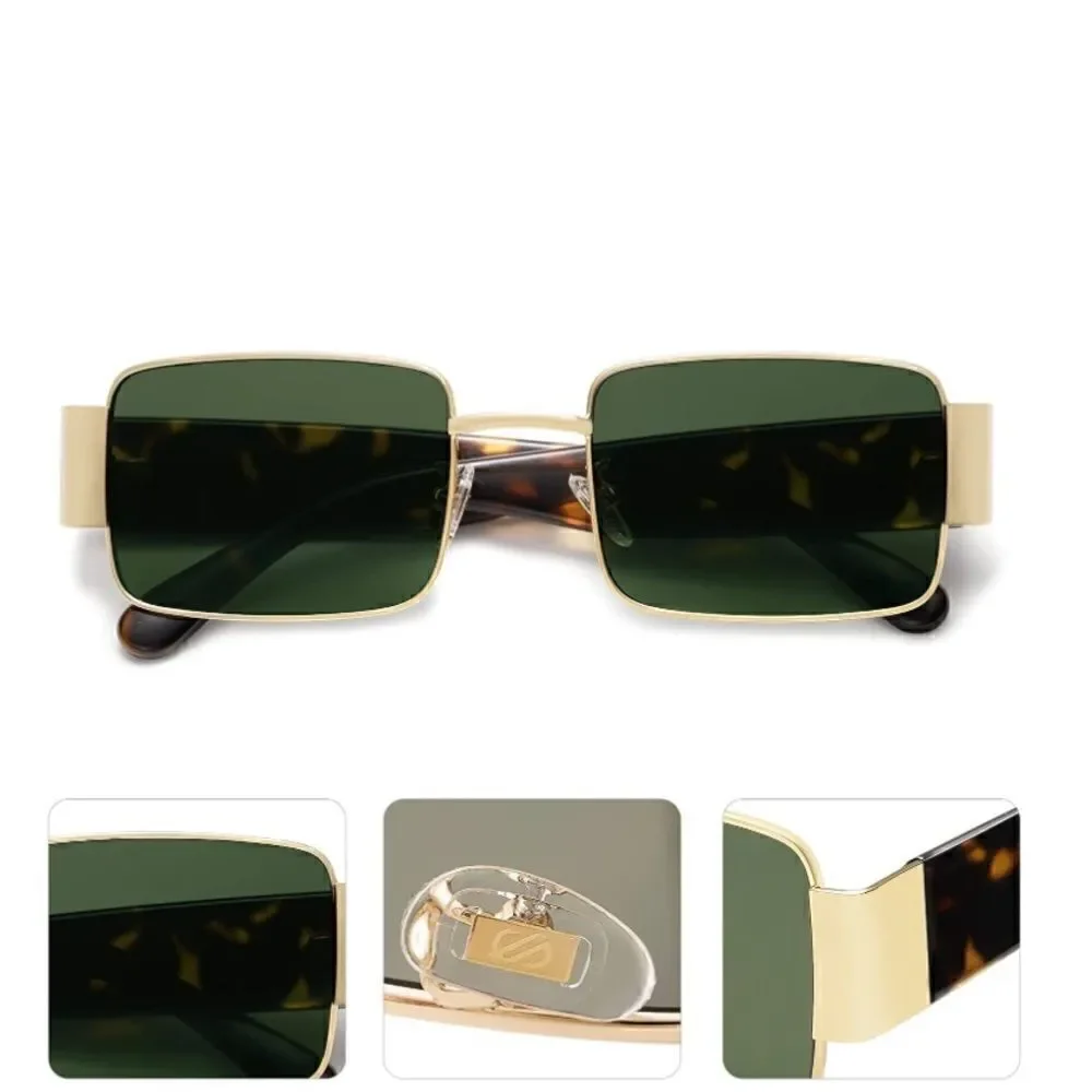 Retro Vintage Rectangular Sunglasses